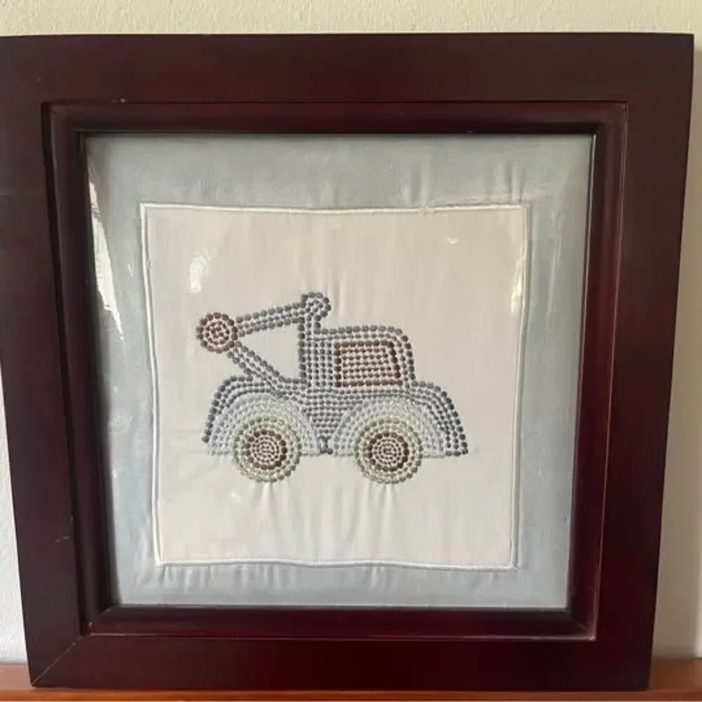 Stitched Truck Art Baby’s Room Decor